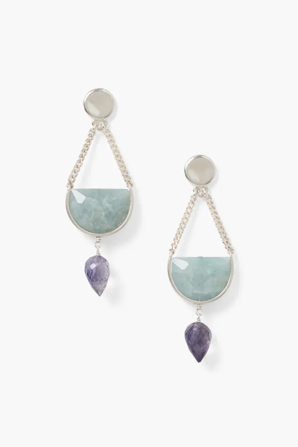 Chan Luu Earrings^Luna Teardrop Earrings Aquamarine Mix