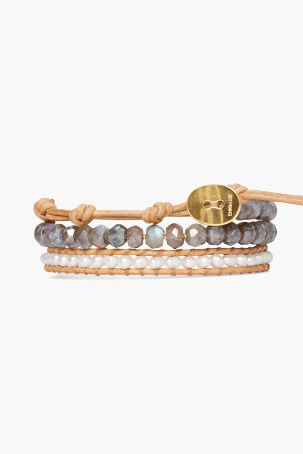 Chan Luu Bracelets^Mano Triple Wrap Bracelet White Pearl Mix