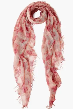 Chan Luu Scarves^Mauve French Floral Cashmere And Silk Scarf