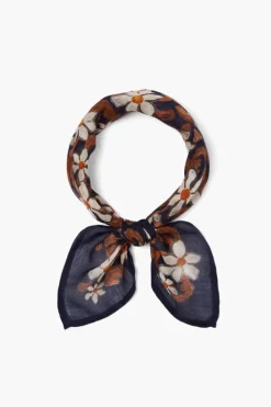 Chan Luu Bandanas^Meadow Floral Print Bandana Dark Sapphire