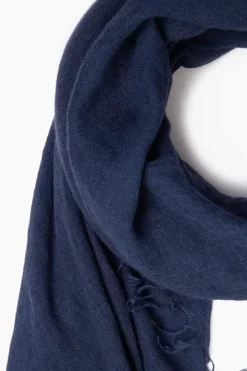 Chan Luu Scarves^Medieval Blue Cashmere And Silk Scarf
