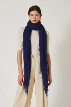 Chan Luu Scarves^Medieval Blue Cashmere And Silk Scarf