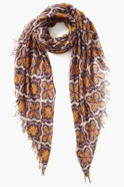 Chan Luu Scarves^Medieval Blue Crux Cashmere And Silk Scarf