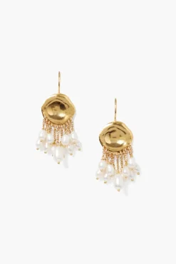 Chan Luu Earrings^Medusa Earrings Gold White Pearl