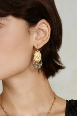 Chan Luu Earrings^Medusa Earrings Labradorite