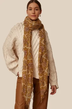 Chan Luu Scarves^Mineral Yellow Crux Cashmere And Silk Scarf