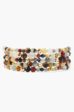 Chan Luu Bracelets^Multi And Gold Nugget Naked Wrap Bracelet
