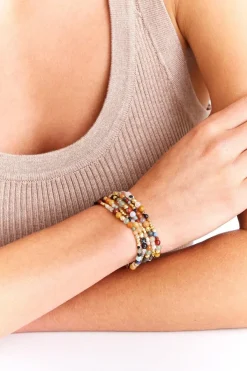 Chan Luu Bracelets^Multi And Gold Nugget Naked Wrap Bracelet