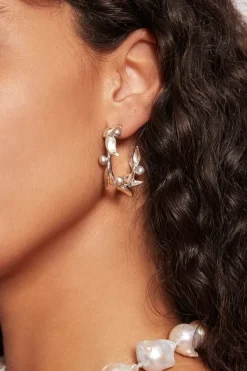 Chan Luu Earrings^Olive Branch Hoop Earrings Maxi Silver