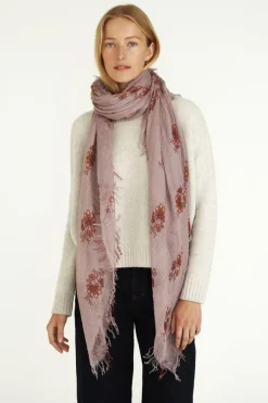 Chan Luu Scarves^Orchid Hush Hibiscus Floral Cashmere And Silk Scarf