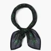 Chan Luu Bandanas^Painterly Floral Print Bandana Black