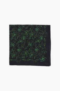 Chan Luu Bandanas^Painterly Floral Print Bandana Black