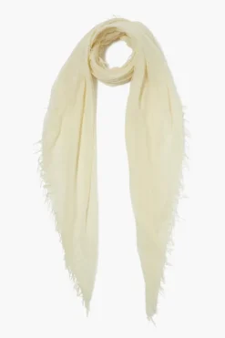 Chan Luu Scarves^Pale Yellow Cashmere And Silk Scarf