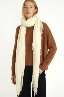 Chan Luu Scarves^Pale Yellow Cashmere And Silk Scarf