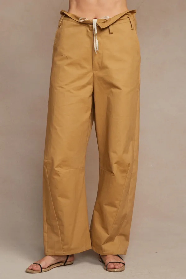 Chan Luu Bottoms^Paper Bag Barrel Pant Khaki