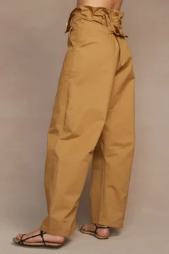 Chan Luu Bottoms^Paper Bag Barrel Pant Khaki