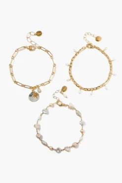 Chan Luu Bracelets^Pearl & Coin Bracelet Set