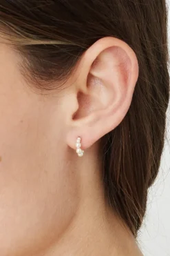 Chan Luu Earrings^Petite Cream Pearl Holly Hoop Earrings