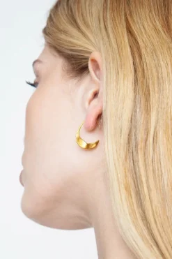 Chan Luu Earrings^Petite Gold Crescent Moon Hoops