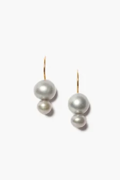 Chan Luu Earrings^Phoebe Drop Earrings Grey Pearl