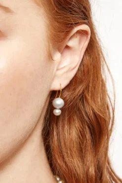 Chan Luu Earrings^Phoebe Drop Earrings Grey Pearl