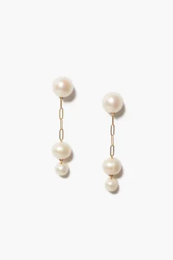 Chan Luu Earrings^Phoebe Tiered Drop Earrings White Pearl