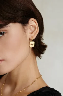 Chan Luu Earrings^Pilar Earrings Gold Labradorite