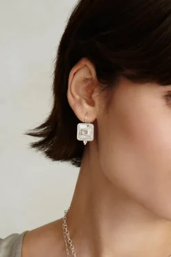 Chan Luu Earrings^Pilar Earrings Silver Labradorite