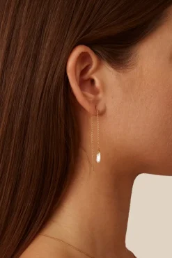 Chan Luu Earrings^Pink Keshi Pearl Thread Thru Earrings