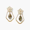 Chan Luu Earrings^Plumeria Chandelier Earrings Labradorite Mix