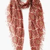 Chan Luu Scarves^Pomegranate Crux Cashmere And Silk Scarf