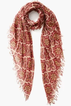 Chan Luu Scarves^Pomegranate Crux Cashmere And Silk Scarf
