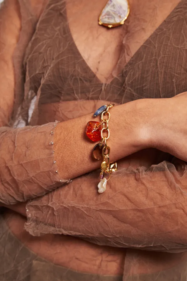 Chan Luu Bracelets^Portia Charm Bracelet Gold Mix