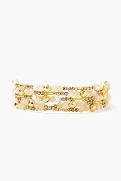 Chan Luu Bracelets^Pyrite And Gold Mix Naked Wrap Bracelet