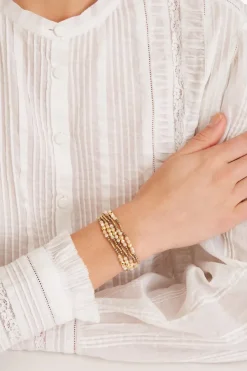 Chan Luu Bracelets^Pyrite And Gold Mix Naked Wrap Bracelet