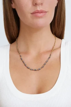 Chan Luu Bracelets^Pyrite And Grey Pearl Naked Wrap Bracelet