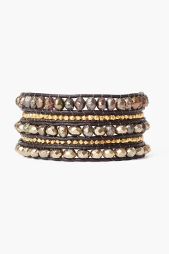 Chan Luu Bracelets^Pyrite Mix And Pearl Wrap Bracelet