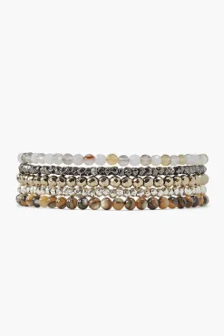 Chan Luu Bracelets^Pyrite Mix Naked Five Wrap Bracelet