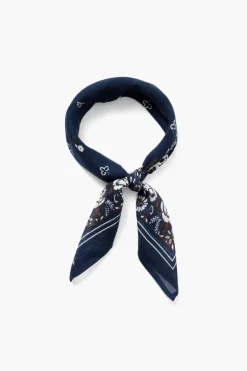 Chan Luu Bandanas^Rosette Floral Print Bandana Total Eclipse