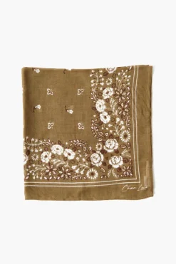 Chan Luu Bandanas^Rosette Floral Print Bandana Lizard