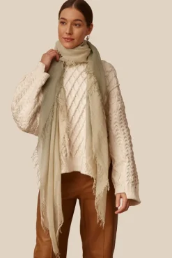 Chan Luu Scarves^Sage Dip-Dyed Cashmere And Silk Scarf