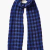 Chan Luu Scarves^Sapphire Checkered Wool Scarf