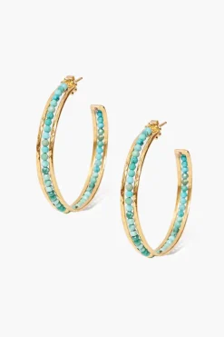 Chan Luu Earrings^Sedona Hoop Earrings Turquoise