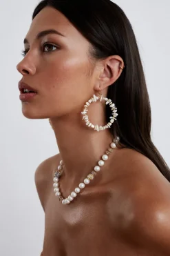 Chan Luu Earrings^Seychelles Hoop Earrings White Mop