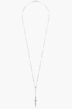 Chan Luu Necklaces^Silver Dagger And White Pearl Necklace