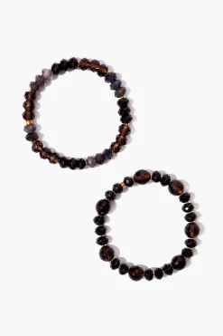 Chan Luu Bracelets^Smoky Mix Gaia Bracelet Duo