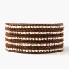 Chan Luu Bracelets^Sterling Silver Wrap Bracelet On Brown Leather