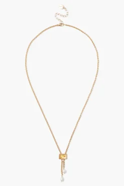 Chan Luu Necklaces^Tab Pearl Drop Necklace Citrine