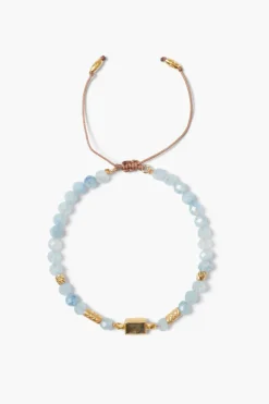 Chan Luu Bracelets^Tab Pull-Tie Bracelet Aquamarine