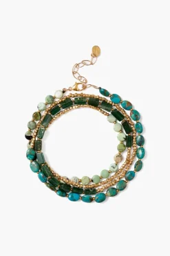 Chan Luu Bracelets^Taos Wrap Bracelet Green Mix